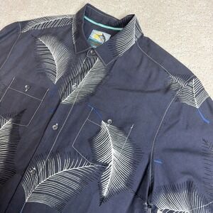 Men's Tommy Bahama Large 100% Silk Island Fit Short Sleeve Button Shirt Vacation